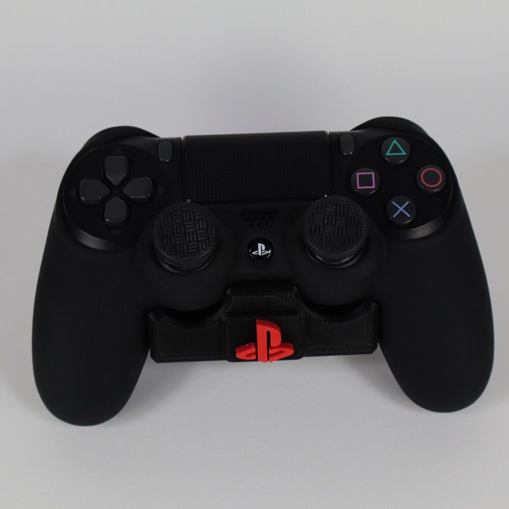 3D Printed - Wall Mount Holder for Playstation Controllers - Black & Red